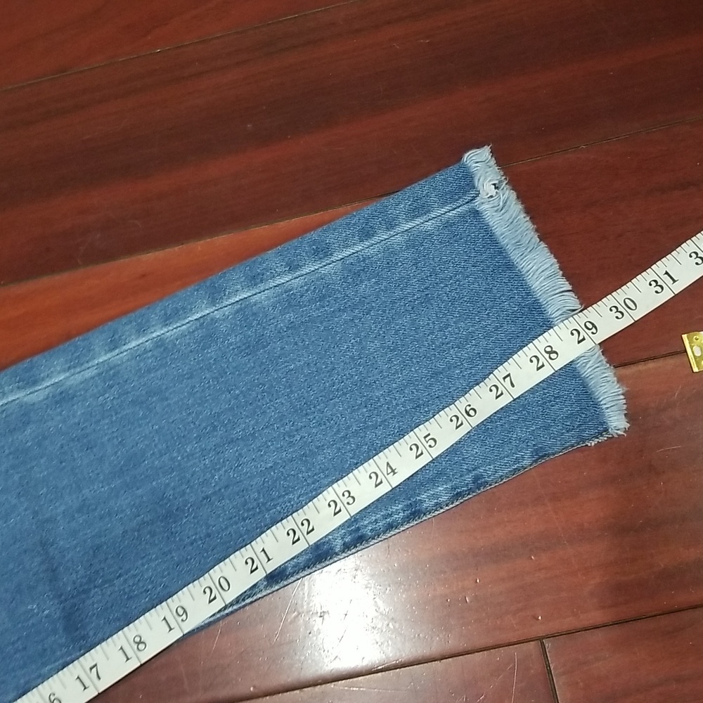 Encore Junior Jeans High Rise Destroyed Boyfriend Fit Size 1 Blue - Picture 11 of 12
